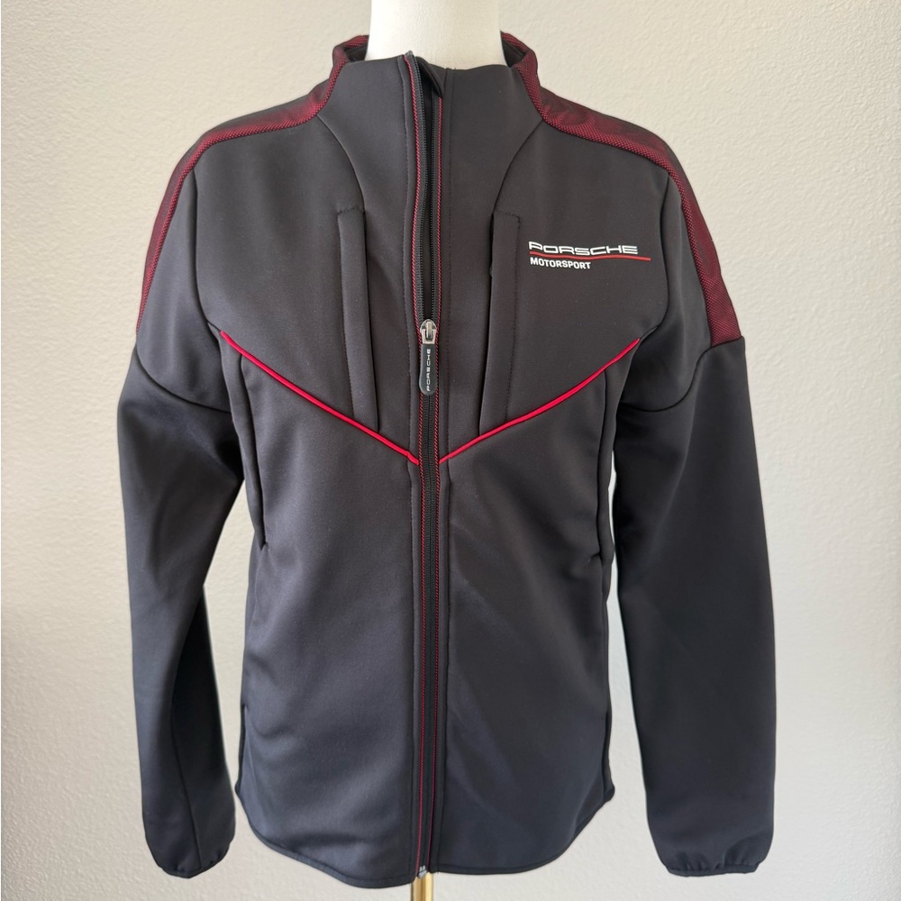 PORSCHE MOTORSPORT - Men’s Softshell Jacket Black/Red - BRAND NEW WITH TAGS XXS